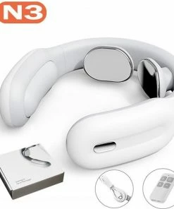 YOSYO Nekmassage Apparaat - Massage Kussen - Schouder En Nekmassage - Rugmassage Apparaat - Nekmassage Met EMS – Warmte Massage – Draadloze Massageapparaat Voor Nek / Schouder - Pijnbestrijding - Ontspanning – Wit