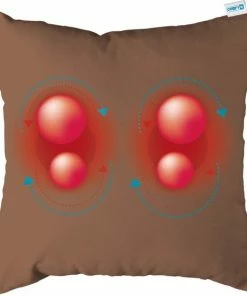 Comfy Massagekussen | Oplaadbaar | Donkerbruin | Massage Apparaat Met Infrarood Warmtefunctie | Draadloos