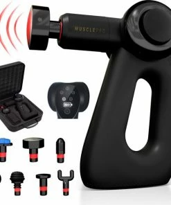 MusclePro - Massage Gun - Professioneel Massage Apparaat - Massage Pistool - Spier Massage - Warmte En Koel Functie - 7 Mondstukken