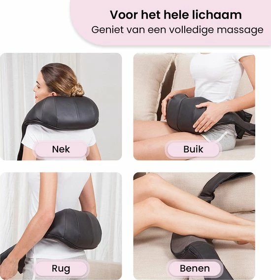 BrellaVio XL Draadloos Massage Kussen + Massagebal - Warmte Functie en Rugsluiting voor Handsfree Gebruik - Shiatsu Apparaat voor Nek/Schouder/Rug/Voeten BrellaVio XL Draadloos Massage Kussen + Massagebal - Warmte Functie En Rugsluiting Voor Handsfree Gebruik - Shiatsu Apparaat Voor Nek/Schouder/Rug/Voeten -KLASVSA Verkoop 550x568 1