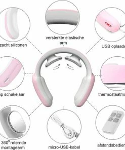 YOSYO Nekmassage Apparaat - Massage Kussen - Schouder En Nekmassage - Rugmassage Apparaat - Nekmassage Met EMS – Warmte Massage – Draadloze Massageapparaat Voor Nek / Schouder - Pijnbestrijding - Ontspanning – Wit -KLASVSA Verkoop 550x568 8