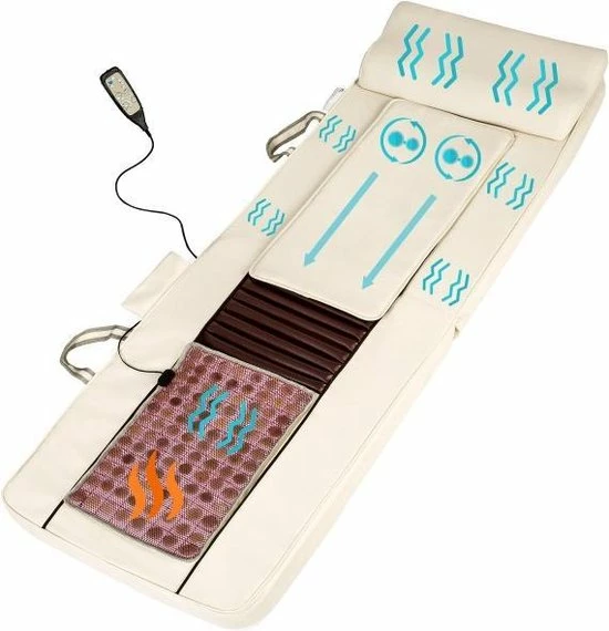 Tectake Shiatsu Massagematras Met Jade Warmte Mat En Afstandsbediening 400601 2 Tectake Shiatsu Massagematras Met Jade Warmte Mat En Afstandsbediening 400601 - Afbeelding 2