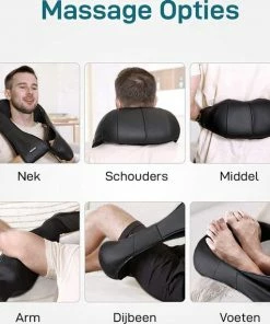 STATCH - Elektrisch Shiatsu Massage Kussen Met Warmte Functie - Nek En Schouder Massagekussen - Zwart -KLASVSA Verkoop 550x571 12