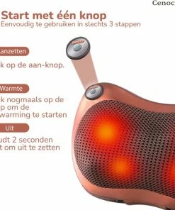 Merkloos Shiatsu Massage Kussen - Elektrisch - Nek/Rug/Voeten - Met Warmte Functie ? Draadloos - Voor In De Auto - Op Kantoor - Bruin 11 Merkloos Shiatsu Massage Kussen - Elektrisch - Nek/Rug/Voeten - Met Warmte Functie ? Draadloos - Voor In De Auto - Op Kantoor - Bruin -KLASVSA Verkoop 550x571 8