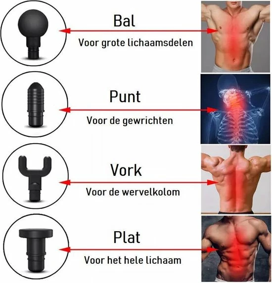 Qualitech Massage Gun - Theragun - Hypervolt - Relax And Massage - Spierherstel - Massageapparaat - Draadloos En Oplaadbaar ? Ontspan En Verzorg Spieren ? Spierontspanner ? Geschikt Voor Herstel ? 4 Massagekoppen Met 6 Standen 4 Qualitech Massage Gun - Theragun - Hypervolt - Relax And Massage - Spierherstel - Massageapparaat - Draadloos En Oplaadbaar ? Ontspan En Verzorg Spieren ? Spierontspanner ? Geschikt Voor Herstel ? 4 Massagekoppen Met 6 Standen - Afbeelding 4