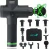 Vivid Green Massage Gun - Professioneel - Sport En Relax Massage - Draadloos - 12 Opzetstukken - Zwart