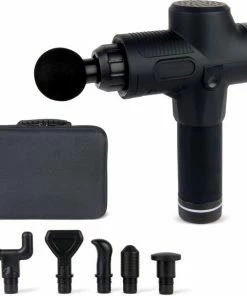Merkloos Madiema Massagegun - Massage Gun - Professioneel - Draadloos - Sport - Spierherstel - 6 Massagekoppen - Inclusief Koffer