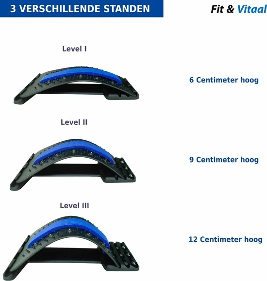 Fit & Vitaal Backstretcher - Rugstretcher - Backstretcher Voor Houding Correctie - Magnetische Acupunctuur - Verstelbaar - Rugmassage - Blauw 4 Fit & Vitaal Backstretcher - Rugstretcher - Backstretcher Voor Houding Correctie - Magnetische Acupunctuur - Verstelbaar - Rugmassage - Blauw - Afbeelding 4