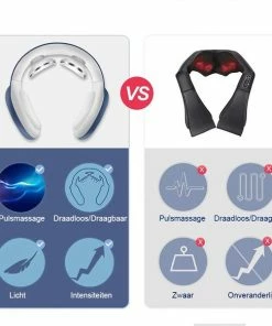 YOSYO Nekmassage Apparaat - Massage Kussen - Schouder En Nekmassage - Rugmassage Apparaat - Nekmassage Met EMS – Warmte Massage – Draadloze Massageapparaat Voor Nek / Schouder - Pijnbestrijding - Ontspanning – Wit -KLASVSA Verkoop 550x583 5