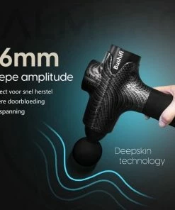 Bushifi Pro Massage Gun - Nieuwste Model 2022 -Tot 60% Dieper - Uiterst Stil & Krachtig - Lange Batterijduur - 30 Snelheden - 6 Kopstukken - Fitness - Sport - Massageapparaten - Massage Pistool – Incl. Draagbare Compacte Koffer -KLASVSA Verkoop 550x585 9