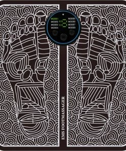 Nuvance - Voetmassage Apparaat Met Bediening - EMS Massage Mat - Stimuleert Bloedsomloop - Draadloos - 54 Standen - Zwart