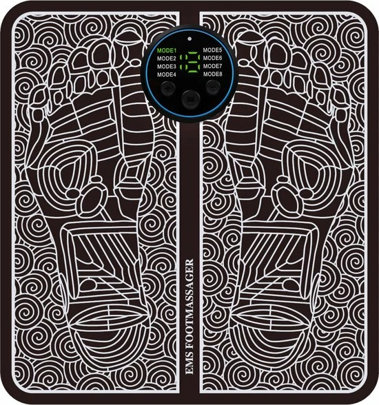 Nuvance - Voetmassage Apparaat Met Bediening - EMS Massage Mat - Stimuleert Bloedsomloop - Draadloos - 54 Standen - Zwart 1 Nuvance - Voetmassage Apparaat Met Bediening - EMS Massage Mat - Stimuleert Bloedsomloop - Draadloos - 54 Standen - Zwart