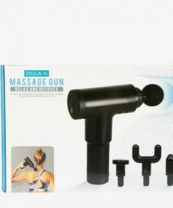 ZIGLA Massage Gun – Ontspanning Cadeau – Massage Pistool Sport En Relax– Incl. 4 Opzetstukken – 6 Verschillende Standen – Zwart -KLASVSA Verkoop 550x589