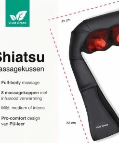 Vivid Green Nekmassage Apparaat - Shiatsu Massagekussen - Massage Apparaten - Nekmassage - Kussen Nek En Rug - Apparaat -KLASVSA Verkoop 550x591 1