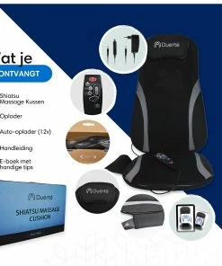Duerté - Shiatsu Massagekussen Nek En Rug Incl. Infrarood - Massage Stoel Met Vibratie - Inklapbaar En Draagbaar 15 Duerté - Shiatsu Massagekussen Nek En Rug Incl. Infrarood - Massage Stoel Met Vibratie - Inklapbaar En Draagbaar -KLASVSA Verkoop 550x592