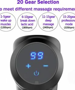 MOSO Massage Gun Professioneel 2500mAh 6 Opzetstukken Met LED Display Touchscreen Sport Massage Apparaat 99 Snelheden En 30 Massage Standen -KLASVSA Verkoop 550x594 4