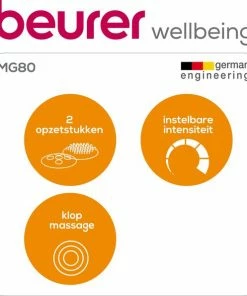 Beurer MG80 - Infrarood Massage + Klopmassage - XXL - 2 Opzetstukken -KLASVSA Verkoop 550x595 1