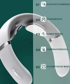 YOSYO Nekmassage Apparaat - Massage Kussen - Schouder En Nekmassage - Rugmassage Apparaat - Nekmassage Met EMS – Warmte Massage – Draadloze Massageapparaat Voor Nek / Schouder - Pijnbestrijding - Ontspanning – Wit -KLASVSA Verkoop 550x599 1