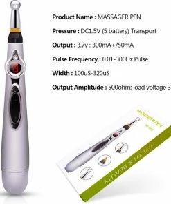 Xenium Massage Pen - Elektronische Acupunctuur Pen - Ronde En Platte Kop - Gel - Handleiding - Massage Apparaat ? Spierontspanning - Pijnbestrijding ? Meridiaan Energy Pen -KLASVSA Verkoop 550x599 2