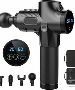 Merkloos Massage Gun + 6 Opzetstukken | Zwart