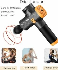 Massage Gun - Massage Apparaat ? Phoenix A2 ? 4 Opzetstukken ? Professioneel ? 3200 RPM! 15 Massage Gun - Massage Apparaat ? Phoenix A2 ? 4 Opzetstukken ? Professioneel ? 3200 RPM! -KLASVSA Verkoop 550x602