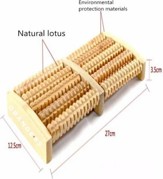 Orange85 Voetmassage - Roller - Hout - Reflexologie - Bloedsomloop 3 Orange85 Voetmassage - Roller - Hout - Reflexologie - Bloedsomloop - Afbeelding 3