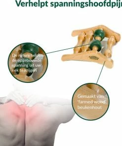 Backstretcher Nekstretcher - Beukenhout - Massagehulpmiddel Tegen Spanningshoofdpijn En Een Stijve Nek - Verbetert De Houding -KLASVSA Verkoop 550x604 5