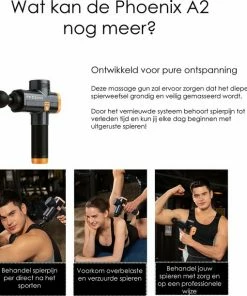 Massage Gun - Massage Apparaat ? Phoenix A2 ? 4 Opzetstukken ? Professioneel ? 3200 RPM! 24 Massage Gun - Massage Apparaat ? Phoenix A2 ? 4 Opzetstukken ? Professioneel ? 3200 RPM! -KLASVSA Verkoop 550x611
