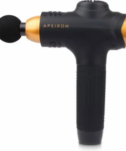 Apeiron Massage Gun - 12 Opzetstukken - Touchscreen - Professioneel - Sport Massage Apparaat - Theragun - 3300 MAh - Zwart