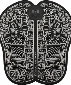 Nuvance - Voetmassage Apparaat Met Display - EMS Massage Mat - Stimuleert Bloedsomloop - Draadloos - 54 Standen - Zwart