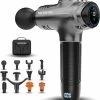 AGERMANN - Massage Gun - 12 Opzetstukken - Touchscreen - Professioneel - Sport Massage Apparaat - Theragun - 3300 Mah - Grijs