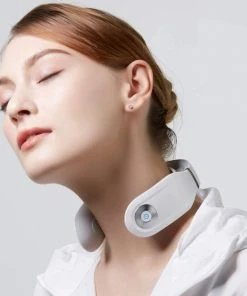 SKG | Nekmassage-apparaat | Draadloos Met Warmtefunctie En Vibratie | Spiertherapie Om Stress | Nek | Model 4356E | Wit