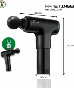 Blooming Baobab Massage-gun - Acupressuur/Vibratie Massage/Klopmassage/Shiatsu Massage - Draadloos - Massage Pistool - Zwart -KLASVSA Verkoop 550x623 4