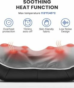 RENPHO Shiatsu Neck And Shoulder Back Massager With Heat, Electric Vibration Deep Tissue 3D Kneading Massage Pillow For Pain Relief On Waist, Leg, Calf, Foot, Arm, Belly, Full Body, Muscles -KLASVSA Verkoop 550x636 2