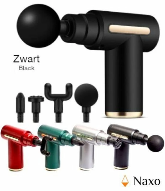 Naxo - Massage Gun - Zwart - Incl. Draagbare Case En Oefenprogramma 1 Naxo - Massage Gun - Zwart - Incl. Draagbare Case En Oefenprogramma