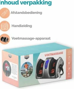 Q'ualife Pacificae® Voetmassage Apparaat - Shiatsu Massage - Goed Voor Bloedcirculatie - Infrarood Warmte Stand - Wasbare Hoes - Grijs -KLASVSA Verkoop 550x644
