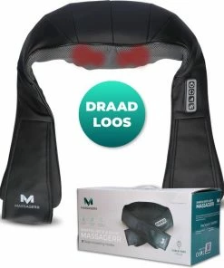 Massagerr? Shiatsu Massagekussen ? Draadloos Nekmassage Apparaat ? Incl. Stressbal - Massage Apparaat Voor Rug, Nek En Schouder ? Infrarood Warmtefunctie