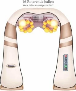 Ventux Shiatsu Massagekussen - Elektrisch Nekmassage En Schouder Apparaat - Beige -KLASVSA Verkoop 550x649 3