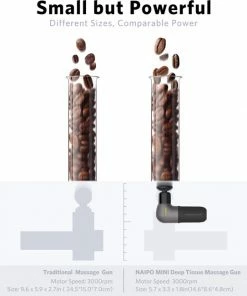 NAIPO MASSAGE GUN - MGPC-002 - 4 Opzetstukken - 5 Massage Standen - Zeer Krachtig En Compact - Batterijduur 2 Uur (2.500 MAh) - Makkelijk Mee Te Nemen Voor Op Reis - Black Friday -KLASVSA Verkoop 550x651 1