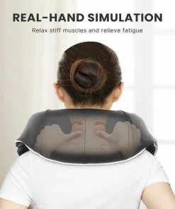 RENPHO Shiatsu Neck And Shoulder Back Massager With Heat, Electric Vibration Deep Tissue 3D Kneading Massage Pillow For Pain Relief On Waist, Leg, Calf, Foot, Arm, Belly, Full Body, Muscles -KLASVSA Verkoop 550x654 2