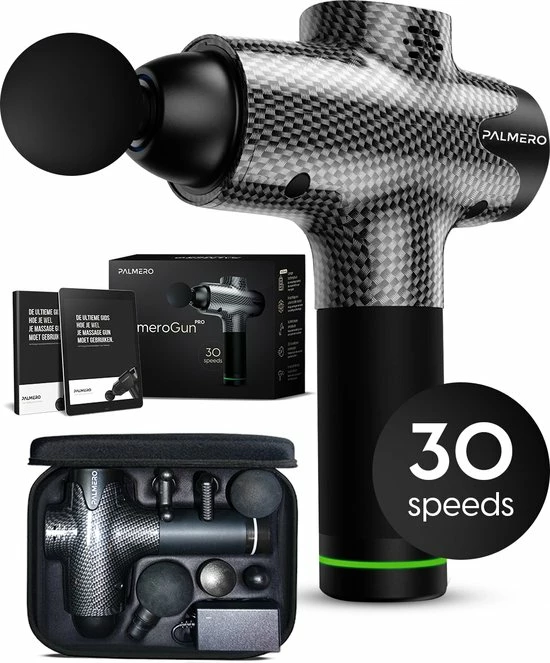 Palmero? Pro Massage Gun - Tot 60% Dieper - Uiterst Stil & Krachtig - Lange Batterijduur - 30 Snelheden - 6 Kopstukken - Gratis E-book - Massageapparaten - Massage Pistool ? Incl. Draagbare Compacte Koffer 1 Palmero? Pro Massage Gun - Tot 60% Dieper - Uiterst Stil & Krachtig - Lange Batterijduur - 30 Snelheden - 6 Kopstukken - Gratis E-book - Massageapparaten - Massage Pistool ? Incl. Draagbare Compacte Koffer