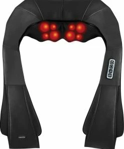 STATCH - Elektrisch Shiatsu Massage Kussen Met Warmte Functie - Nek En Schouder Massagekussen - Zwart