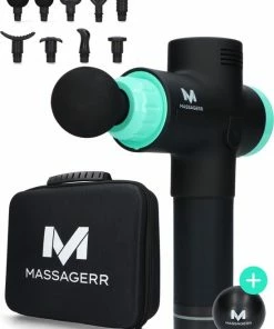 Massagerr? Massage Gun - 30 Snelheidsniveaus - 6 Opzetstukken - Inclusief Stressbal - Massage Apparaat ? Sport En Relax Massage