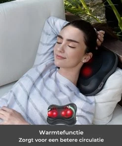 Zedar Shiatsu Massage Kussen - Elektrisch Nek En Rug Apparaat - Met Warmte Infrarood Functie ? Zwart -KLASVSA Verkoop 550x717 5
