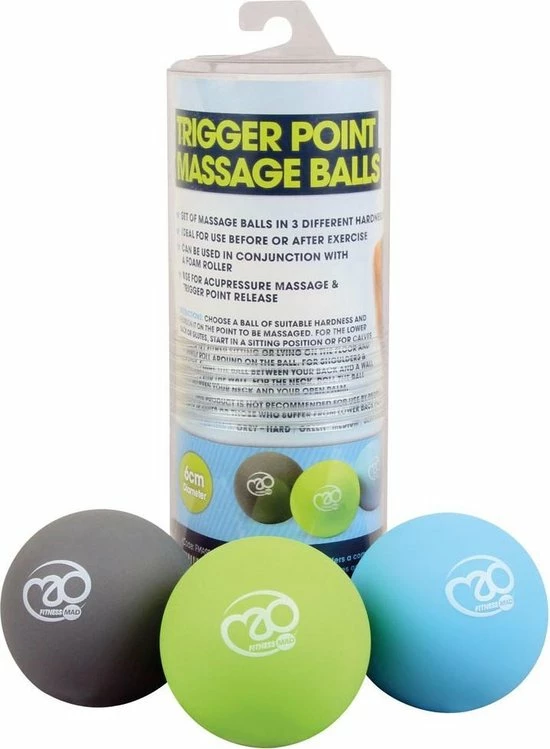 Fitness-mad Massageballen Trigger Point 6 Cm Pvc 3 Stuks 1 Fitness-mad Massageballen Trigger Point 6 Cm Pvc 3 Stuks